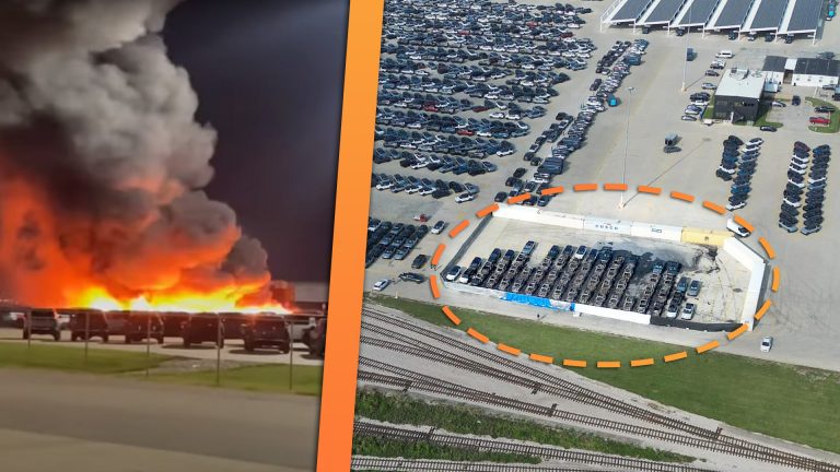 Fire Outside Rivian Plant Torches 50+ Electric SUVs and Pickups