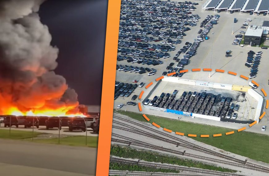 Fire Outside Rivian Plant Torches…