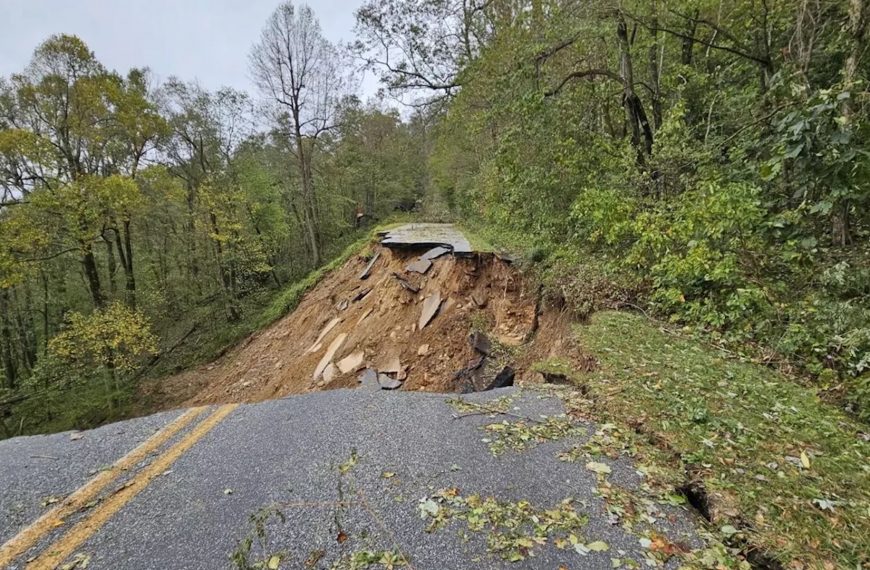 Catastrophic Storm Damage Forces Indefinite Closure of Blue Ridge Parkway