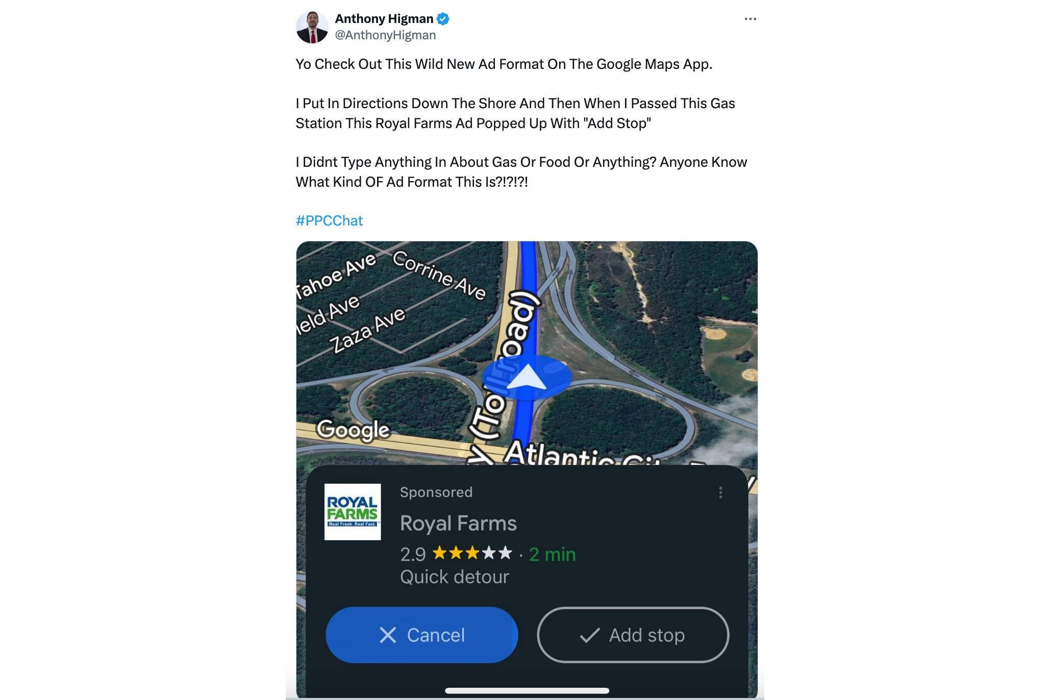 Google Maps might suggest sponsored stops while you are driving. - Google Maps testing a potentially dangerous feature that may make you ditch it