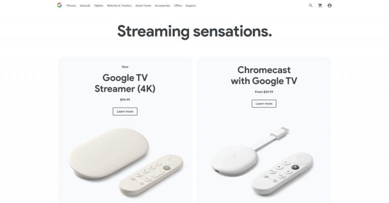 Google Store Unveils Chromecast with Google TV Streaming Duo