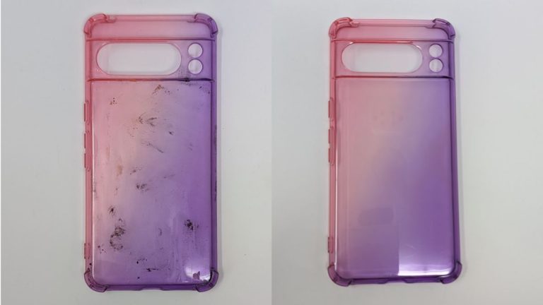 How to clean a clear phone case