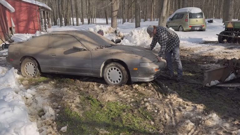 Uncovering a Long-Dormant Gem: A 30-Year-Old Nissan 240SX Gets Its First Wash