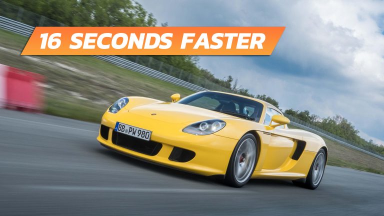 Speeding into History: Porsche Carrera GT Blazes Nurburgring Track with Record-Breaking Traction