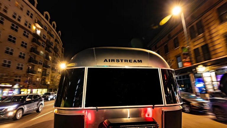 Airstream Blackouts Iconic Vintage Travel Trailer in Bold New Makeover