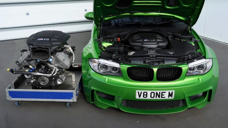 Unleashing the Beast: 9500-RPM V8 F1-Tuned Power in a 1M BMW