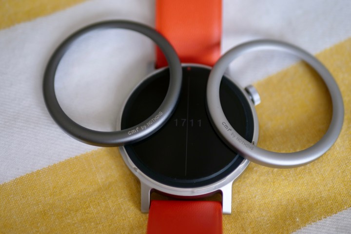 The CMF Watch Pro 2's swappable bezels.