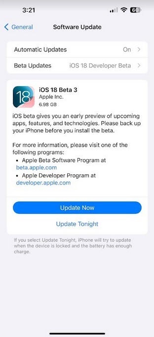 Apple releases iOS 18 developer beta 3|Image credit-PhoneArena - iOS 18 developer beta 3 is here to exterminate your bugs and add some new features