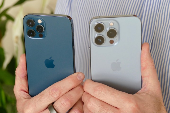 The iPhone 12 Pro and iPhone 13 Pro.